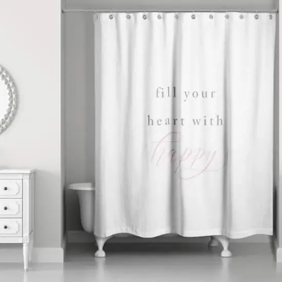 Fill Your Heart 71" x 74" Shower Curtain {1}