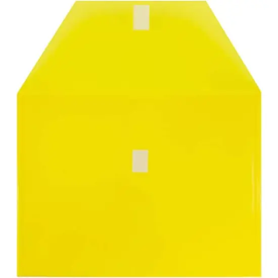 JAM Paper Booklet Plastic Envelopes with Hook & Loop Closure, 24ct. Yellow {5}