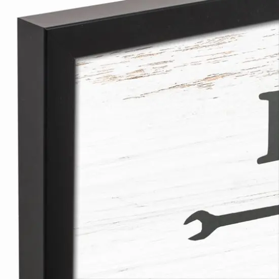 Dads Repair Shop Black Framed Canvas {4}