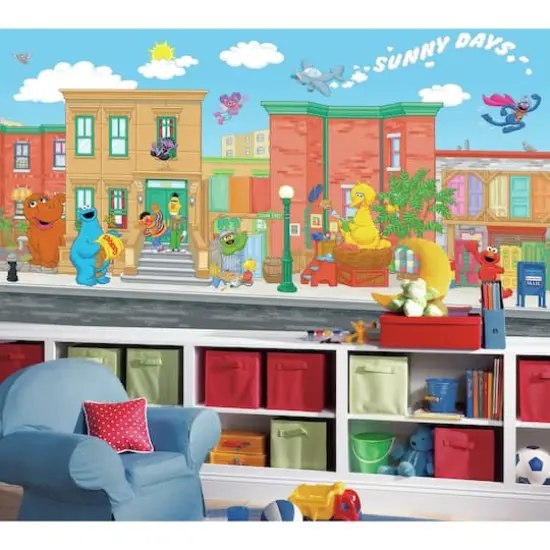 RoomMates Sesame Street Chair Rail Prepasted Mural {3}