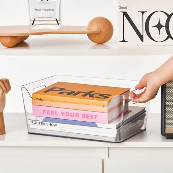 Large Clear Open Storage Bin by Simply Tidy&reg; {3}