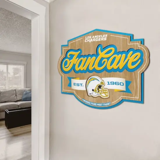 NFL Fan Cave Sign Los Angeles Chargers {4}