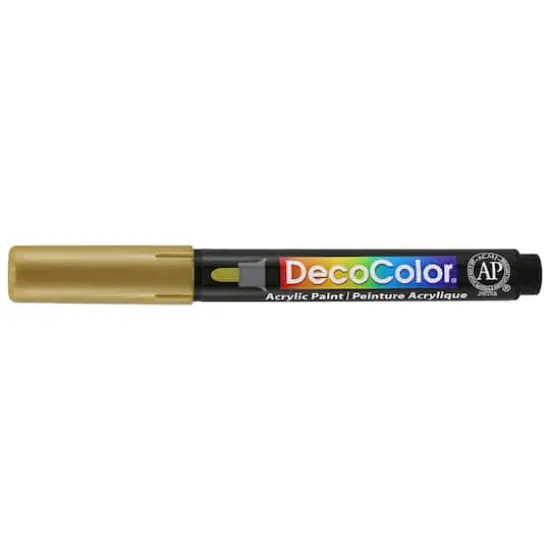 DecoColor&reg; Fine Tip Acrylic Paint Marker Gold {5}