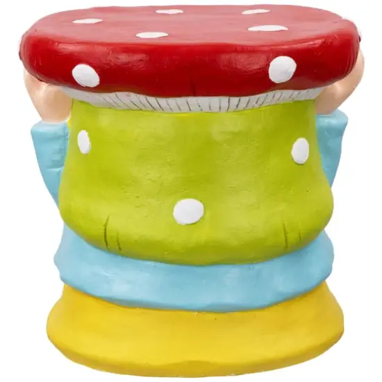 12.25" Gnome Mushroom Outdoor Garden Plant Stand {7}