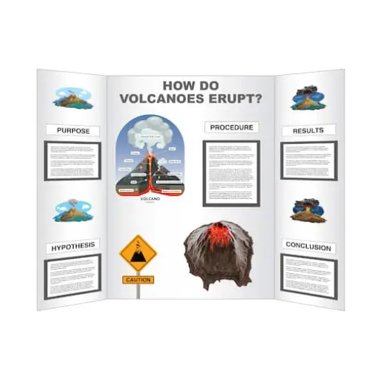 Corrugated Tri-Fold Display Board, 36" x 48" White {3}