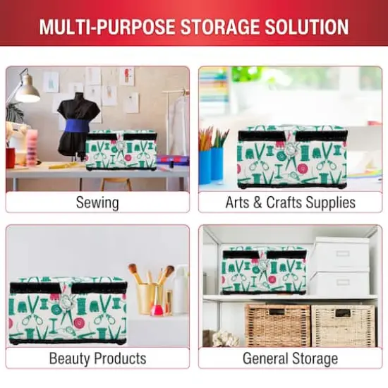 SINGER&reg; Vintage Spools Pattern Sewing Basket Kit {9}