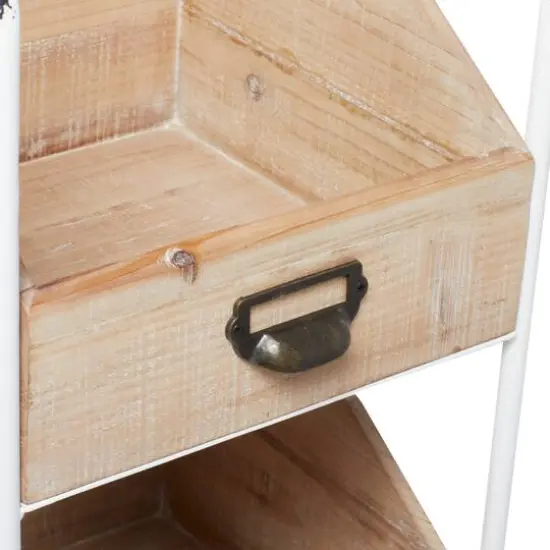 Brown Fir Industrial Storage Cart, 36" x 13" x 12" {7}