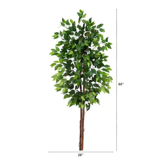 5ft. Artificial Double Trunk Ficus Tree {3}