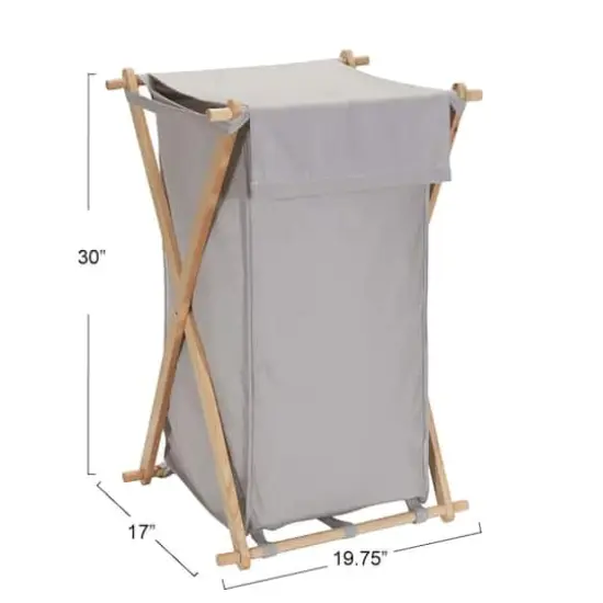 Household Essentials X-Frame Laundry Hamper Gray {4}