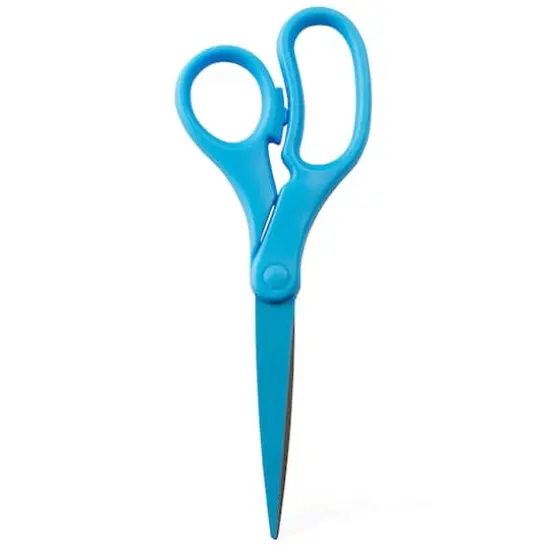 JAM Paper 8" Ergonomic Multi-Purpose Precision Scissors Blue {1}
