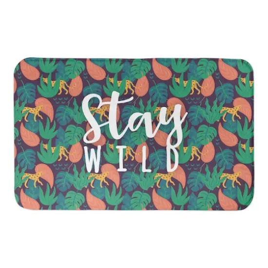 Cheetah Tropical Bath Mat {1}