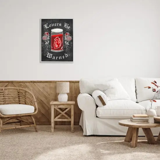 Stupell Industries Spooky Heart In Jar Framed Giclee Art Gray {3}