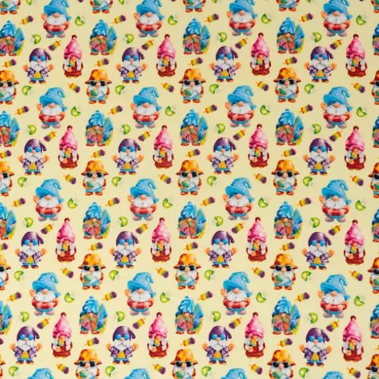 SINGER Rainbow Colorful Gnome Cotton Fabric {1}