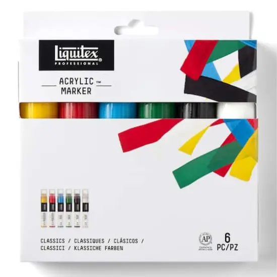 Liquitex&reg; Professional 6 Color Wide Acrylic Marker Set {1}
