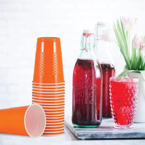 JAM Paper 16oz. Plastic Party Cups, 20ct. Orange {5}