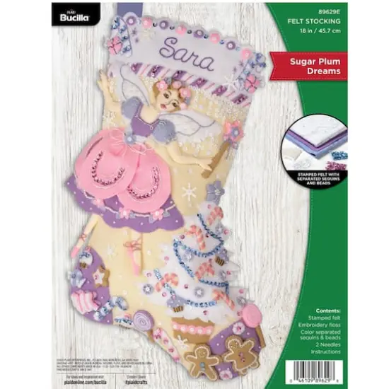 Bucilla&reg; Sugar Plum Dreams Felt Stocking Kit {1}