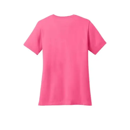 Port & Company® Colors Core Cotton Ladies T-Shirt Neon Pink {5}