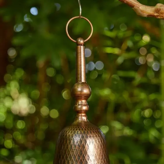 Glitzhome&reg; 24" White Washed Metal Bell Roof Birdhouse {6}