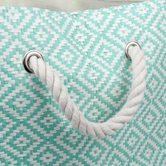 DII&reg; Large Geo Diamond Rectangle Paper Bin Aqua {4}