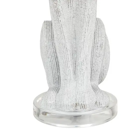 29" Polystone Glam Leopard Table Lamps, 2ct. White {5}