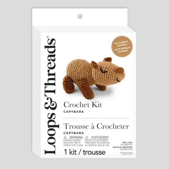 Intermediate Capybara Amigurumi Crochet Kit by Loops & Threads® {4}