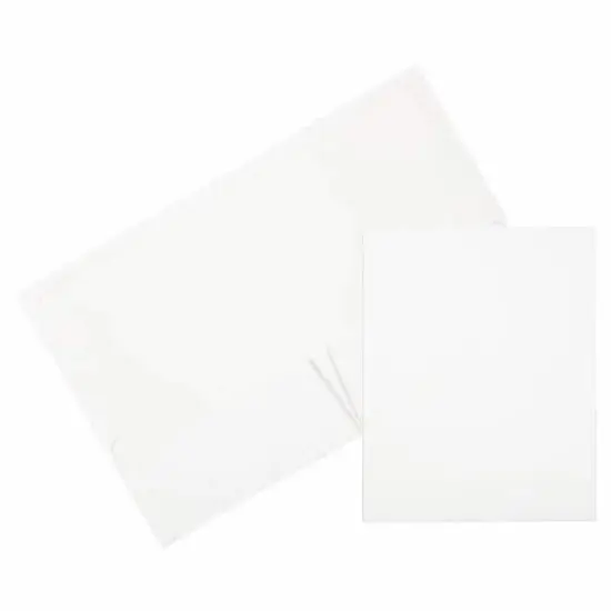 JAM Paper Glossy Two Pocket Folders, 12ct. White {1}