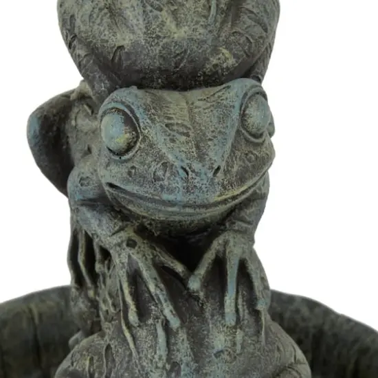 Green Resin Rustic Fountain, 19" x 20" x 19" {4}