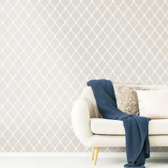 RoomMates Modern Trellis Peel & Stick Wallpaper Beige {5}