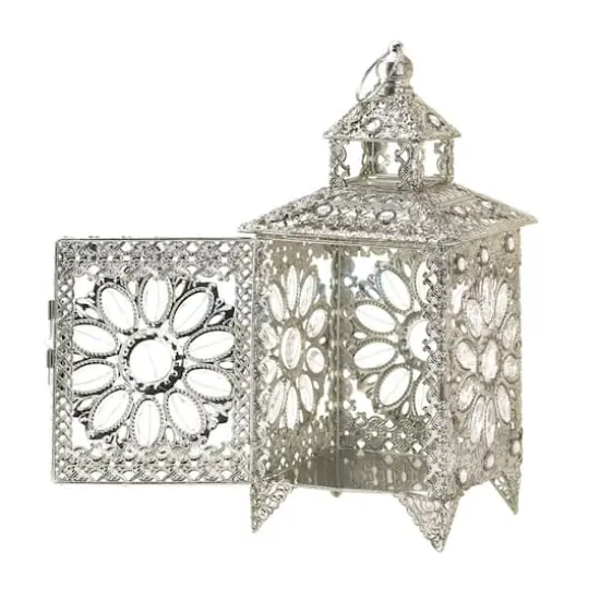 13.5" Crown Jewels Candle Lantern {4}