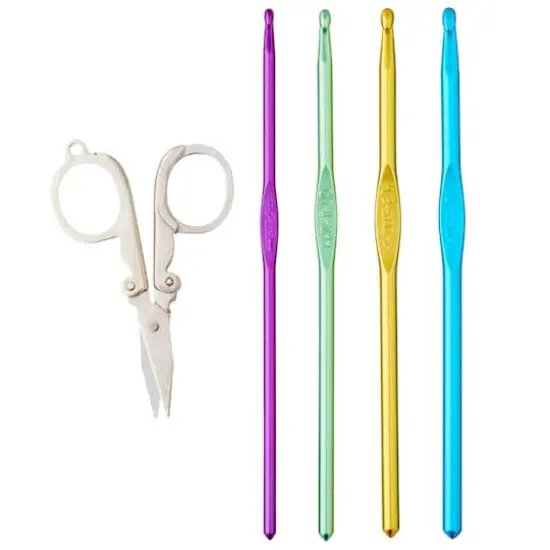 Aluminum Crochet Hook Set with Scissors by Loops & Threads&reg; {4}
