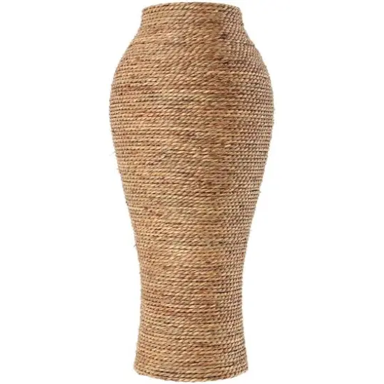 24" Brown Seagrass Handmade Tall Wrapped Vase {3}