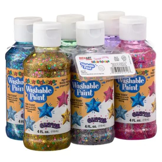 Rich Art Washable Glitter Paint Set {4}