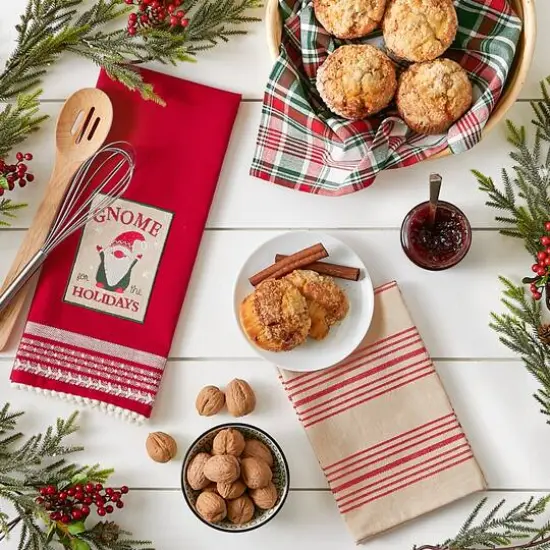 DII&reg; Assorted Little Gnome Dishtowel Set {12}