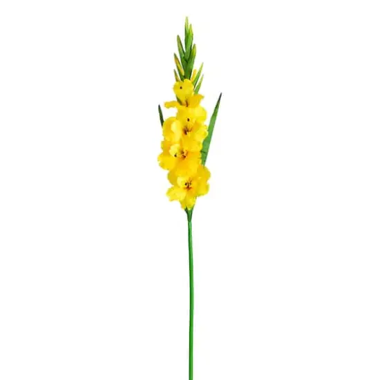 45" Yellow Gladiolus Flower Stems, 3ct. {1}