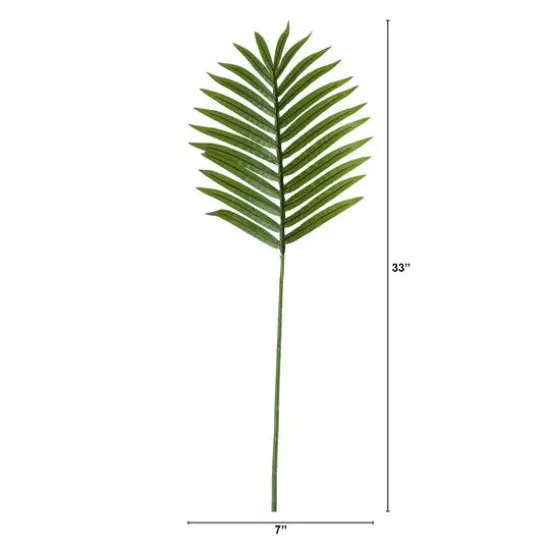 33" Green Palm Frond Stems, 3ct. {7}