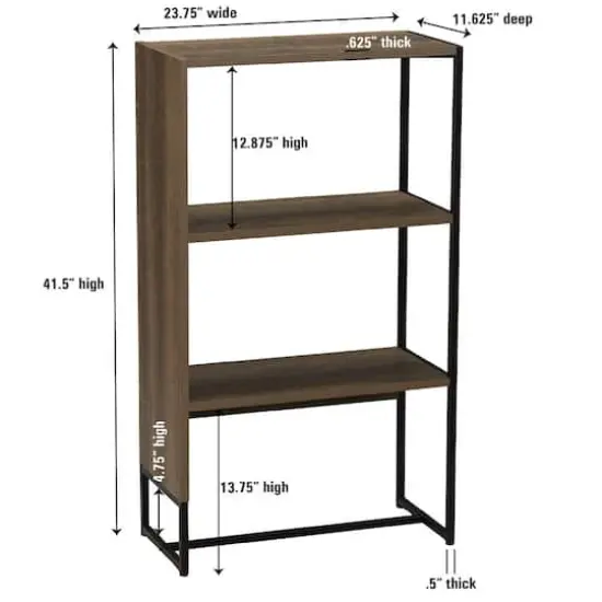 Household Essentials 41" Wrap Bookshelf Black {5}