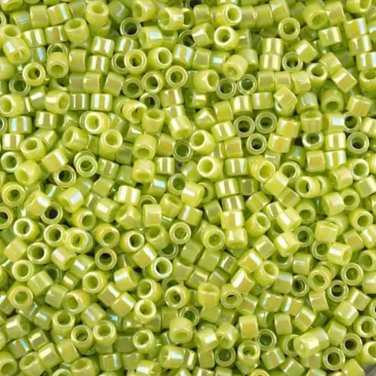 John Bead 11/0 Miyuki Delica Glass Seed Beads, 5g Chartreuse Opaque AB {1}