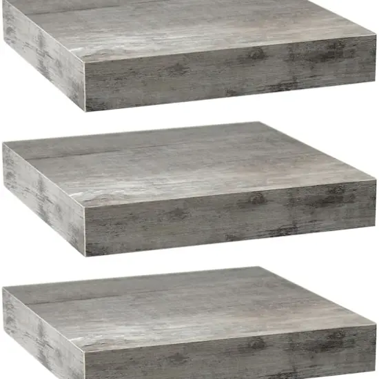 Sorbus 9.2" Tile Wall Shelves, 3ct. Gray {4}