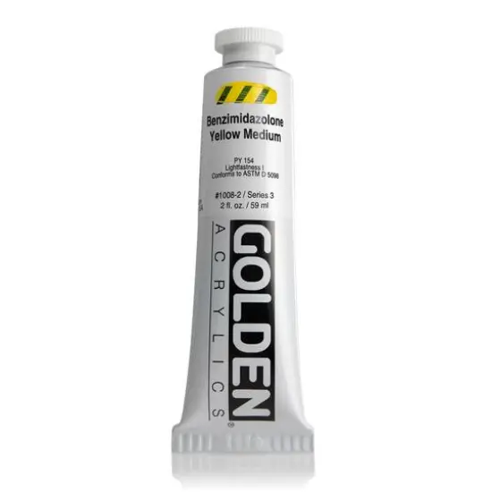 Golden® 2oz. Heavy Body Acrylic Paint Benzimidazolone Yellow Medium {1}