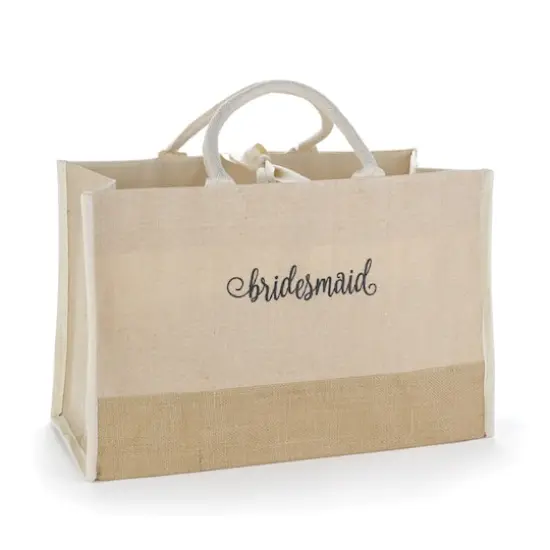 Hortense B. Hewitt Co. Bridesmaid Natural Jute Tote Bag {1}