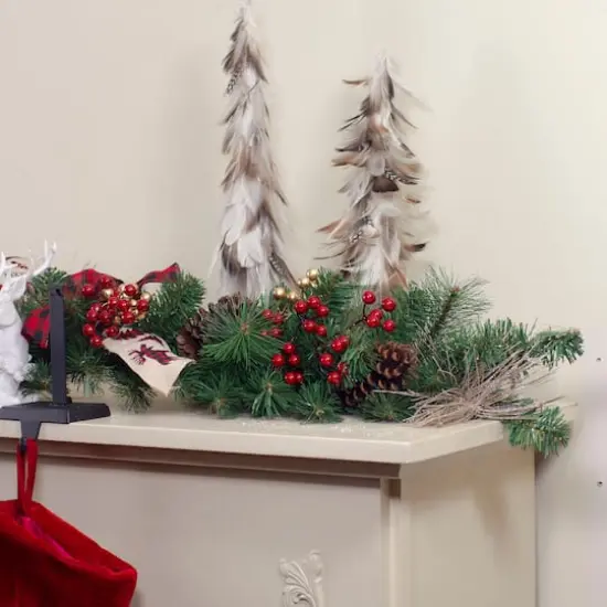 6ft. Decorated Artificial Berries & Pinecone Garland {3}