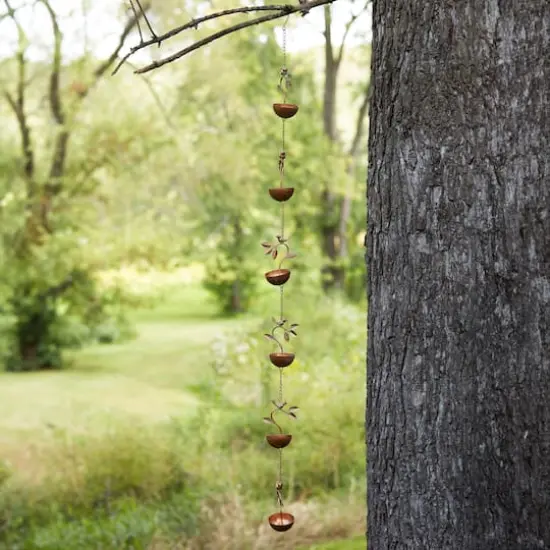 68.5" Bird Branch Rain Chain {5}