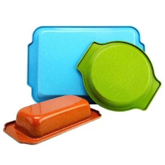 Gibson&reg; ColorSplash Imbue 3-Piece Carbon Steel Nonstick Bakeware Set {8}