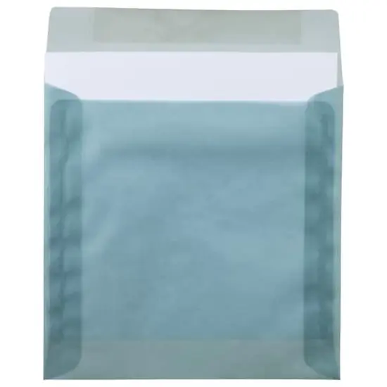 JAM Paper 8" x 8" Square Translucent Vellum Invitation Envelopes, 25ct. Ocean Blue {5}