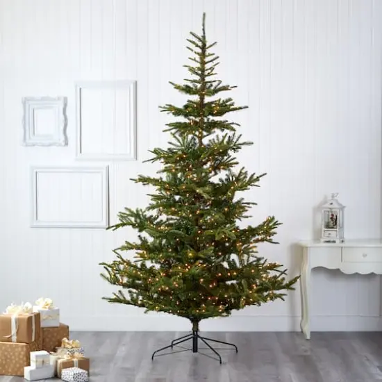 9ft. Pre-Lit Layered Washington Spruce Artificial Christmas Tree, Clear Lights {7}