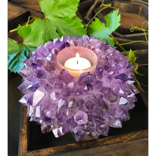 Amethyst Point Extra Large Candle Holder {3}