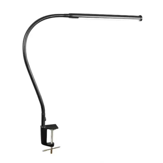 Studio Designs Black Metal LED Bar Clamp Lamp with Flexible Neck {1}