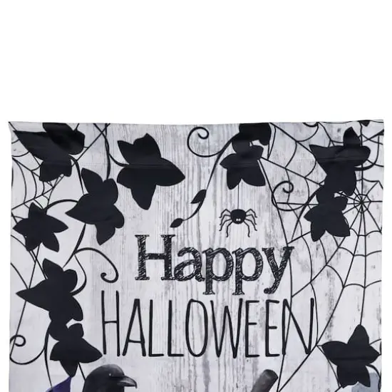 40" x 28" Pumpkins & Crow Happy Halloween Outdoor House Flag {6}