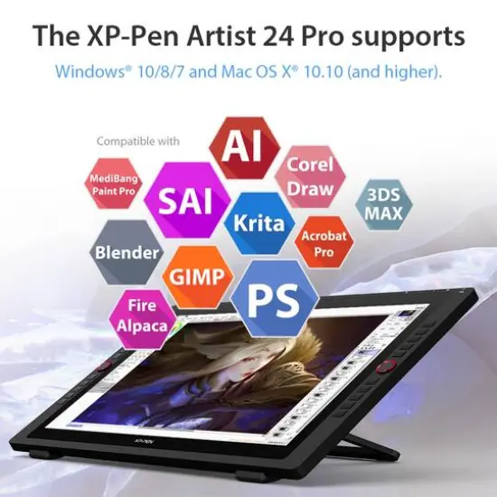 XPPen Artist 24 Pro Drawing Tablet {6}