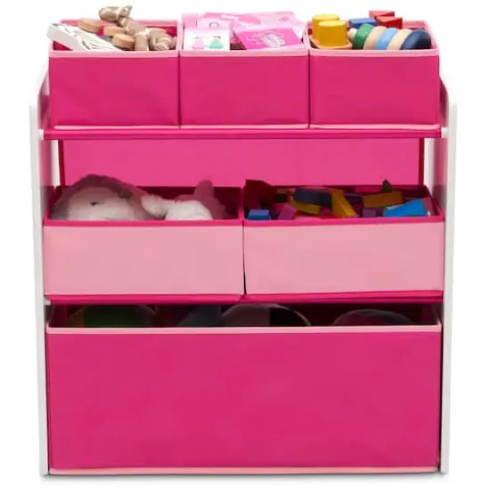 Design and Store Pink 6 Bin Toy Organizer {1}